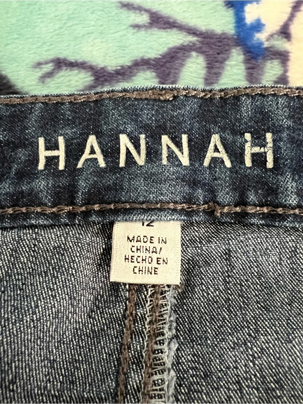 Hannah Size 12 Slim Straight Leg Dark Wash Blue Denim Jeans H127